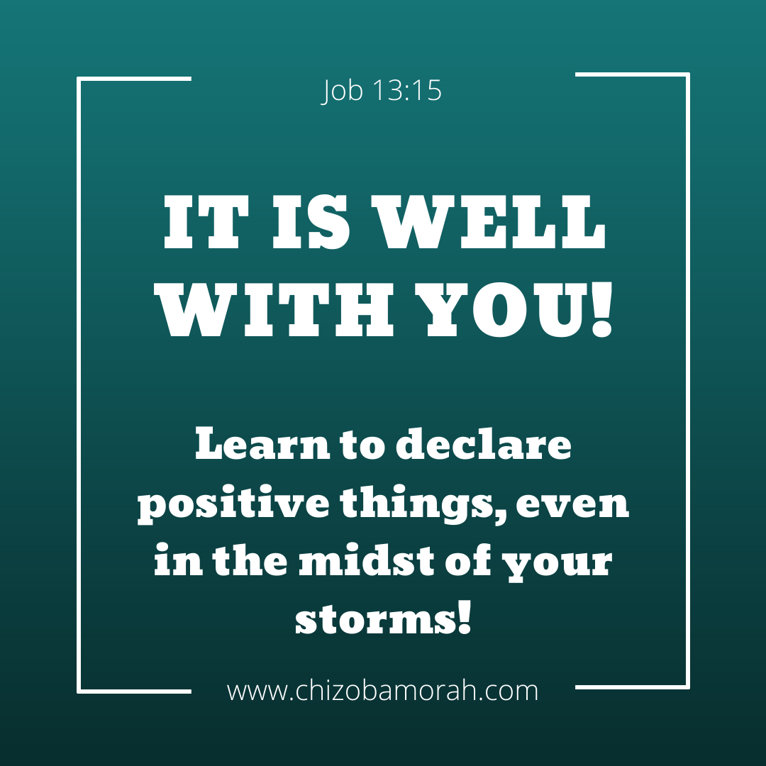 It is well with you!